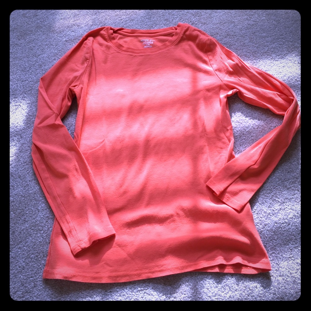 Merona Orange Long Sleeve Tee Sz M